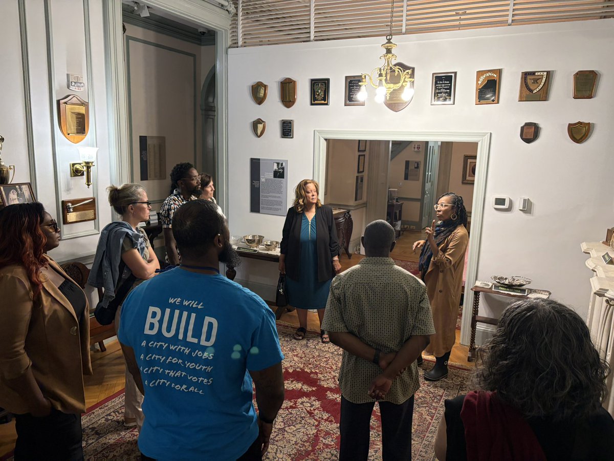BUILDBaltimore's tweet photo. Thank you to Ms Kadija Hart from @MorganStateU for leading BUILD staff &amp; co-chairs in a tour of the Lillie Carroll Jackson Civil Rights Museum. Powerful stories &amp; reflections about the history of struggle here in Baltimore, reminding us of the shoulders we all stand on. https://t.co/vTRpdeO7ta