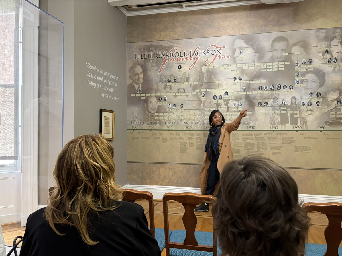 BUILDBaltimore's tweet photo. Thank you to Ms Kadija Hart from @MorganStateU for leading BUILD staff &amp; co-chairs in a tour of the Lillie Carroll Jackson Civil Rights Museum. Powerful stories &amp; reflections about the history of struggle here in Baltimore, reminding us of the shoulders we all stand on. https://t.co/vTRpdeO7ta