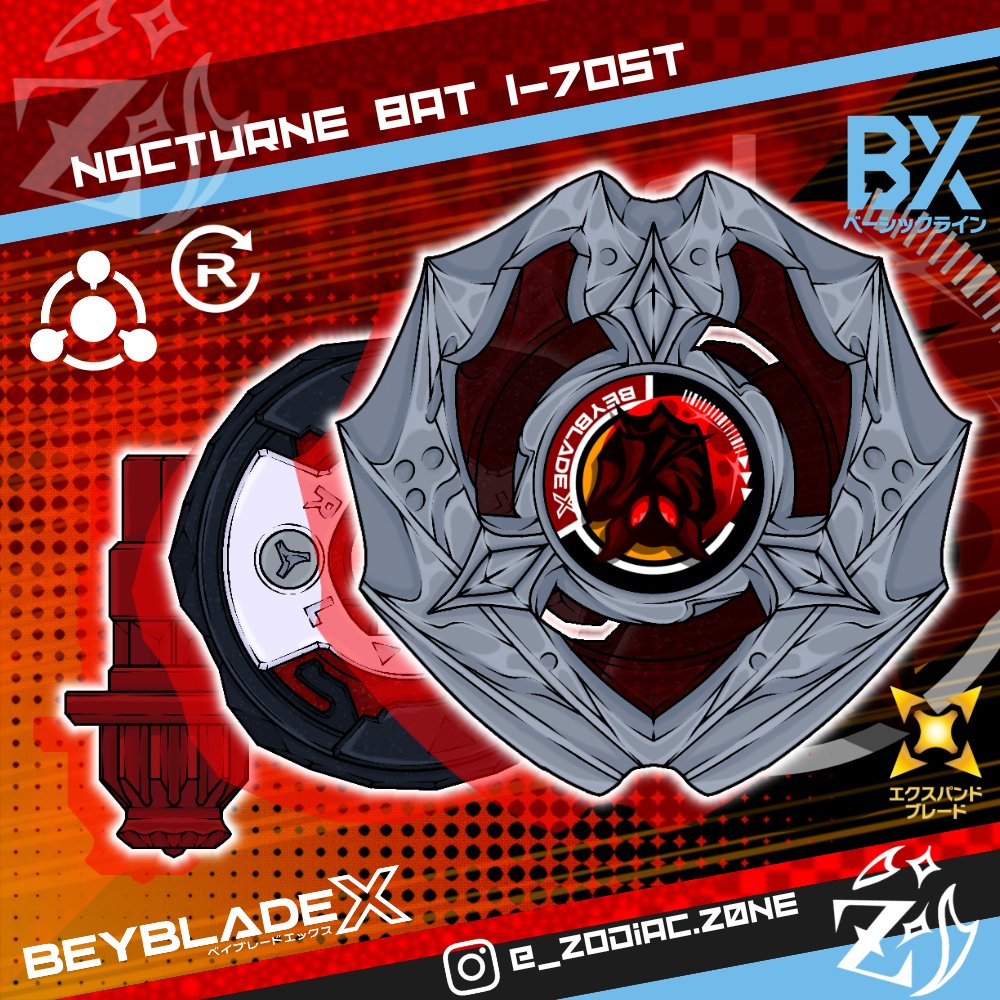 zodiac_z0ne's tweet photo. An Expanded BX Beyblade Concept! - Nocturne Bat 1-70St

A commission!

If you are interested in my commission prices, DM me at my Discord! _zodiac.z0ne

#beyblade #beybladex #digitalart #beybladeart #beybladecustom https://t.co/aHoaTaT0OW
