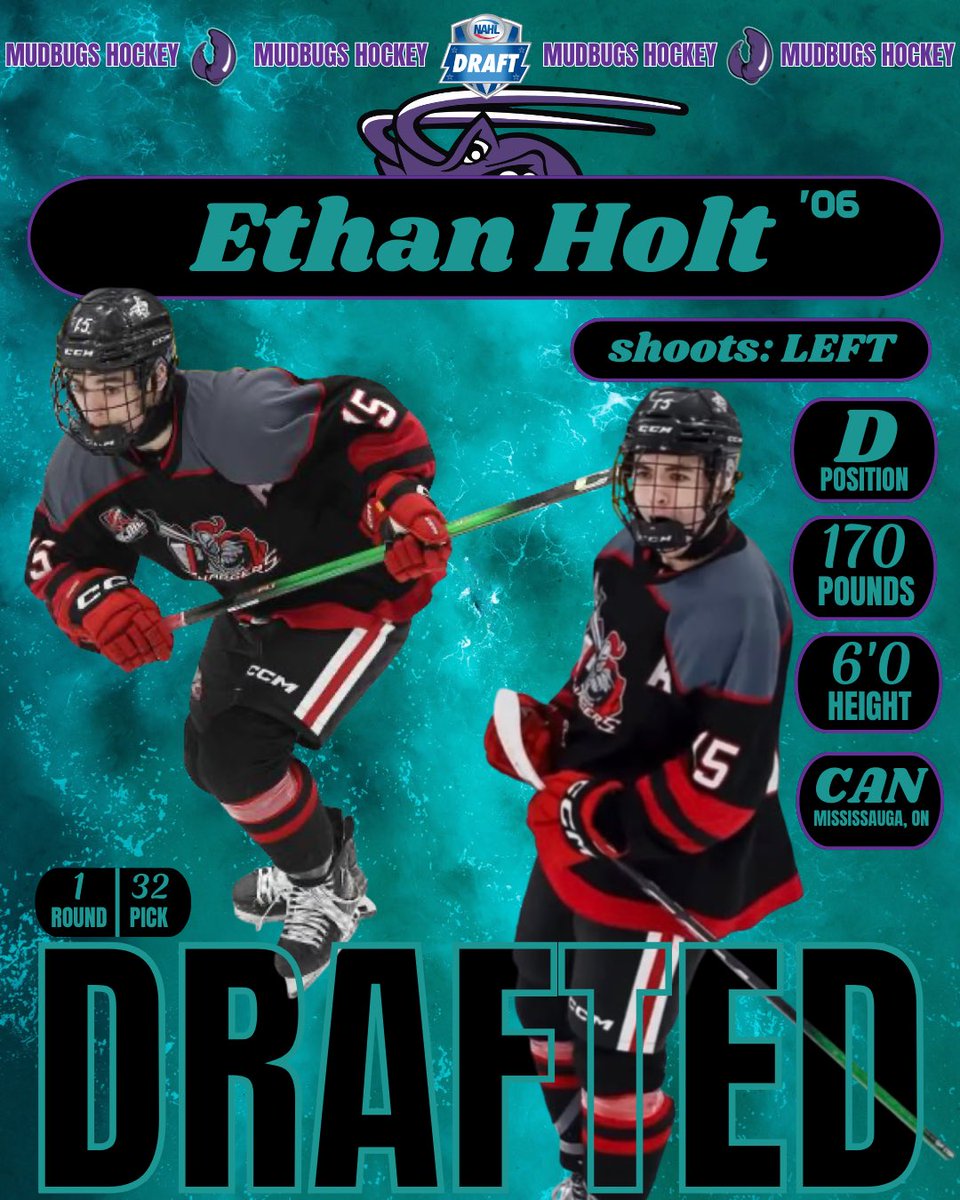 ShvMudbugs's tweet photo. ‼️2026-2027 DRAFT‼️
•
•
Second pick of the day!!! Please welcome defenseman, Ethan Holt! Welcome to the Pond🦞 #clawsup https://t.co/fn5n3c0H4Q