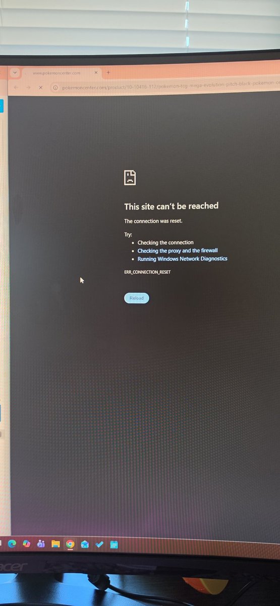 crochetwme's tweet photo. @PokemonRestocks Got the email, got to the queue, the website keeps crashing and refreshing my queue line lol never going to get pokemon cards from tge pokemon center I guess 🤷🏽‍♀️ https://t.co/zni6BQofSm