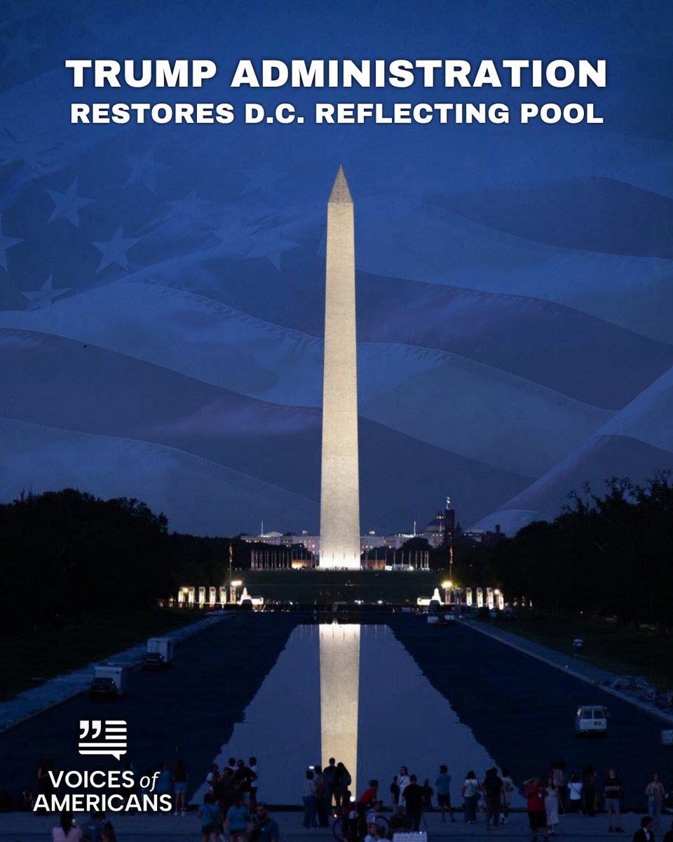 voiceamorg's tweet photo. For years, the Lincoln Memorial Reflecting Pool was in a state of neglect.

Great nations take pride in their heritage. Thank you, President Trump, for making our nation's capitol beautiful again. 🇺🇸🇺🇸 https://t.co/4ga6x4Zc58