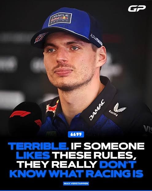 am27852's tweet photo. A fact that only Max Verstappen openly criticized these new cars other drivers just cared about there paychecks. https://t.co/WRcABhmWPp