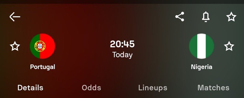 Gojo_Odds's tweet photo. IF NIGERIA WINS PORTUGAL

I’LL GIVE ONE FOLLOWER OF MINE 1 MILLION NAIRA. https://t.co/Qll8RRQc3n
