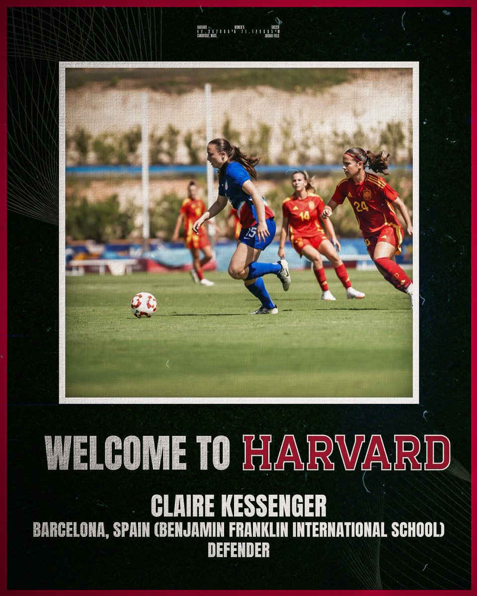 Harvard_WSoccer's tweet photo. Our third incoming first-year...

Introducing Claire Kessenger from Barcelona, Spain. Welcome to Harvard, Claire!

#GoCrimson x #OneCrimson https://t.co/ZFGoON5ceT