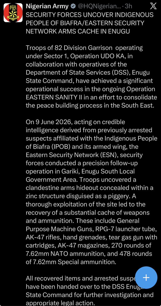EmirSirdam's tweet photo. Dear @HQNigerianArmy why did you delete this tweet ??? https://t.co/kkPZrdh3Om