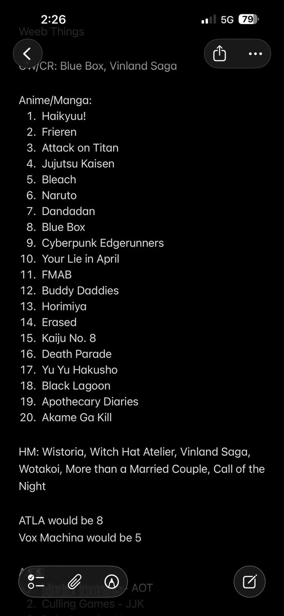 ItsAizza's tweet photo. Another update to the list :) also adding links to my MAL, Anilist, and Backloggd (still updating this)

MAL: https://t.co/2KoHKDd2Lf
Anilist: https://t.co/mhPyWXGx0V
Backloggd: https://t.co/Obnmimue9t https://t.co/UnHx8fcqJ2