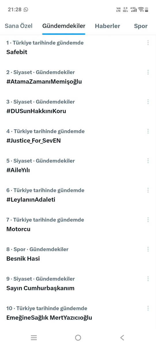 La_Myra_'s tweet photo. @eygt08 O tweet atan elleriniz, Leyla diyen kalpleriniz keder görmesin. Türkiye gündeminde 6. Sıraya çıktık! Hadi biraz gayretle ilk 3 garantileriz biz. Hepinizin kalbine, eline sağlık ❤️
#LeylanınAdaleti https://t.co/C8UBft1Bcv