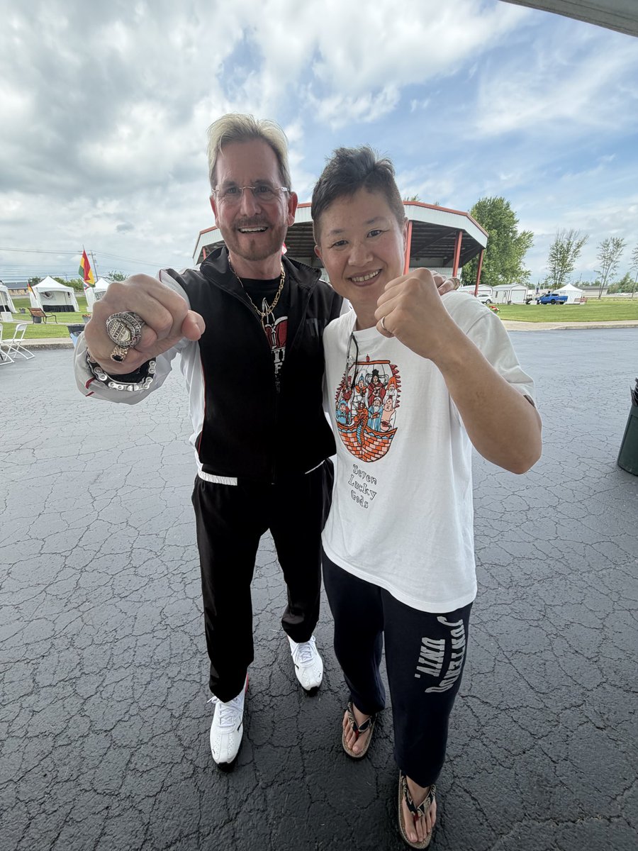 SmittyBoxing's tweet photo. The 2026 Class of Inductees @BoxingHall have begun to arrive here in Canastota, New York.  Hailing from Osaki, Miyagi, Japan here’s the only 5 weight division Champion in Japanese Boxing History @naoko_fujioka.  I’ll be interviewing her as we kick off day 1 tomorrow. #boxing #ibhof2026 #ibhofhost #japanboxing