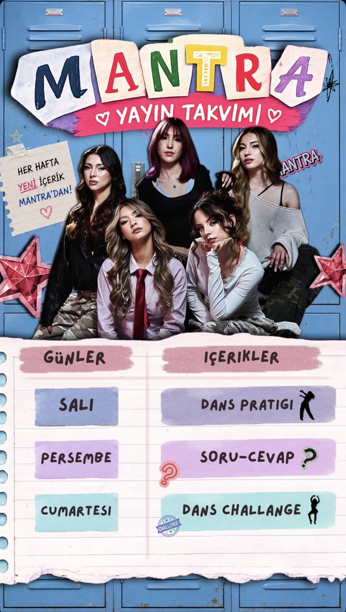 mantra5official's tweet photo. Haftalık yayın takvimi 🌸 her hafta yeni içerikler ile sizlerleyiz https://t.co/0H6WR3XXMv