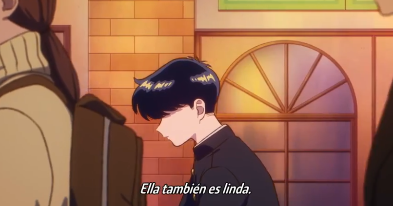 LazycatthingCat's tweet photo. Esta escena es una de las que me rompio.

Nakamura camina por la ciudad, parejas a su alrededor, todas heterosexuales, incluso una pareja con su bebe.
Agacha la cabeza y piensa "tiene novia, era de esperar, el es buen chico y ella es linda tambien".
Una pareja se agarra las manos frente a el... como diciendo "Claro, asi es como tiene que ser".
Pero el unico que no encaja alli en esa imagen y que camina solo... es el. 
Y el no puede evitar intentar sacudirse lo que siente, tiene que estar feliz, debe de estarlo y el mismo se estira, sonrie y dice "Claro, hirose es feliz" y parece que lo acepta...
para que poco despues veamos como llega a llorar a su casa.