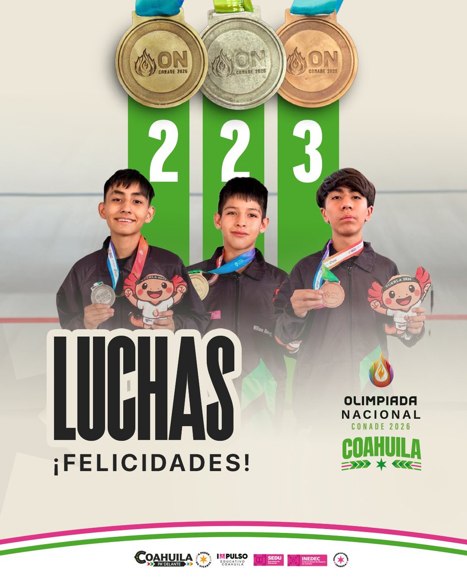 manolojim's tweet photo. Gracias por poner en alto el nombre de #Coahuila y por inspirar a miles de jóvenes. 🏆🥇🥈🥉 (3/4) https://t.co/CPU823jYdF