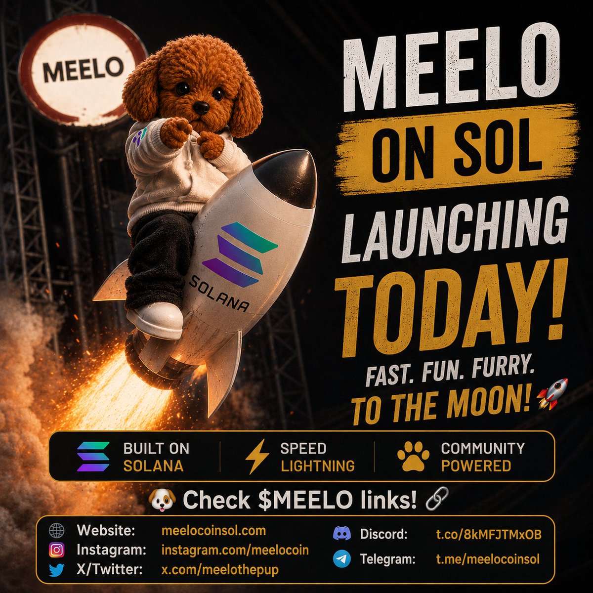 RatTesso's tweet photo. Dear future MEELO holders,
One day we'll look back at this waiting period and say:
"I was here before launch."
The clock is ticking. The community is growing. The MEELO era is coming. 🚀🌙
@meelothepup

#MEELO #Solana #Memecoin #CryptoX https://t.co/Cmumipdhl8
