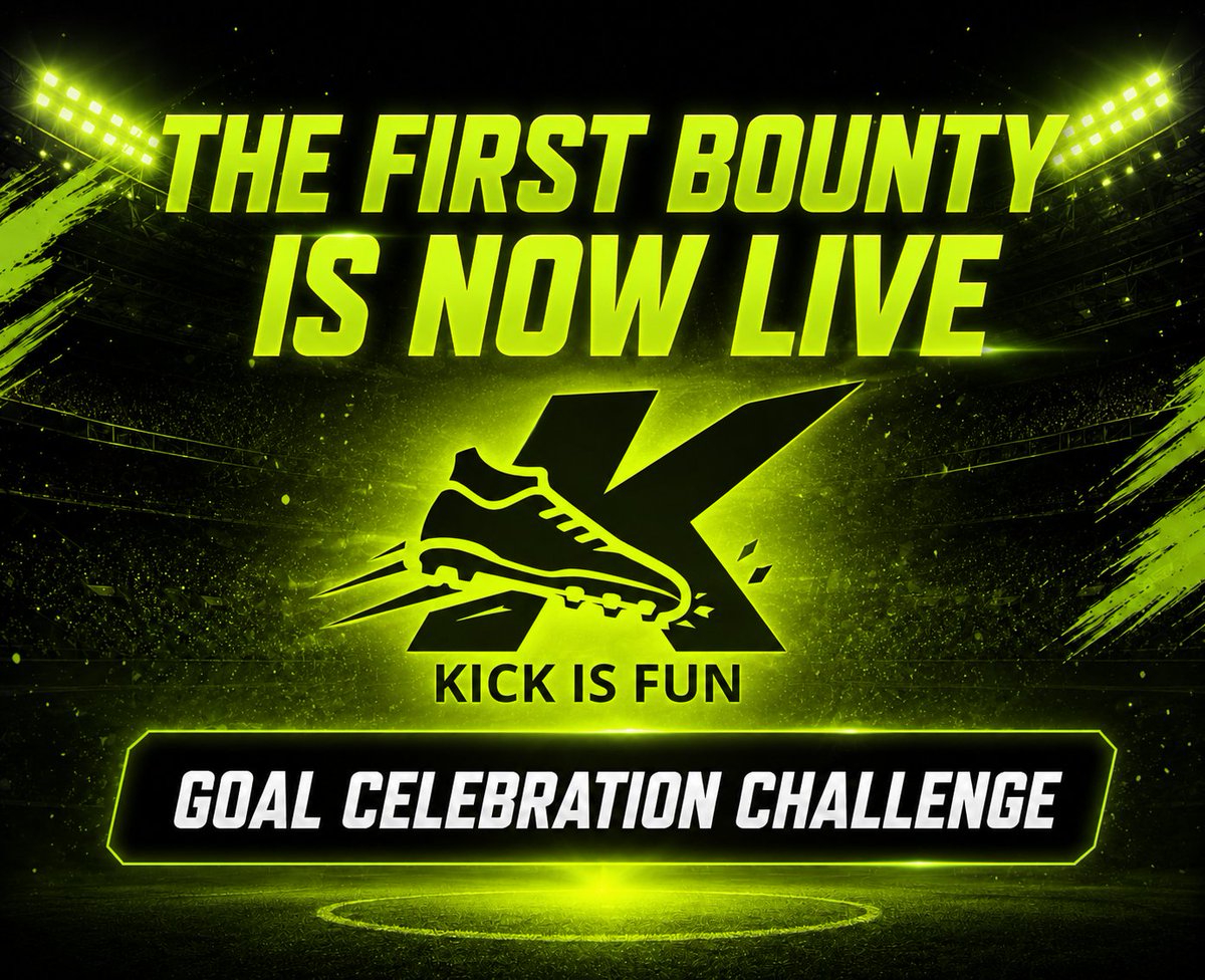 kickisfun's tweet photo. The first bounty's live! https://t.co/4VrEzaO3gD

Submit your best goal celebration and compete for rewards.   
https://t.co/y7TCNMwRnU https://t.co/cBonYcJVIo