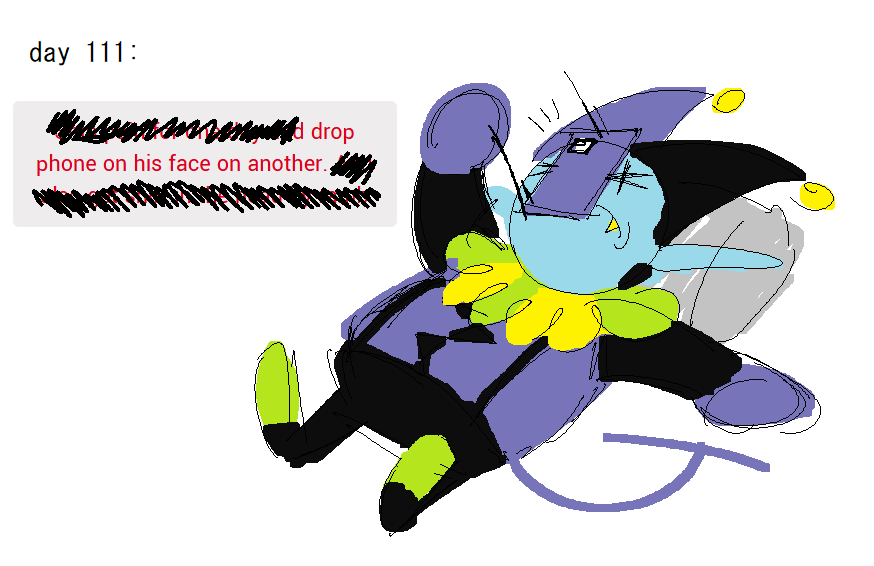 jevilhater's tweet photo. day 111 of jevil torture: drop phone on his face https://t.co/mz9U12Ll6X