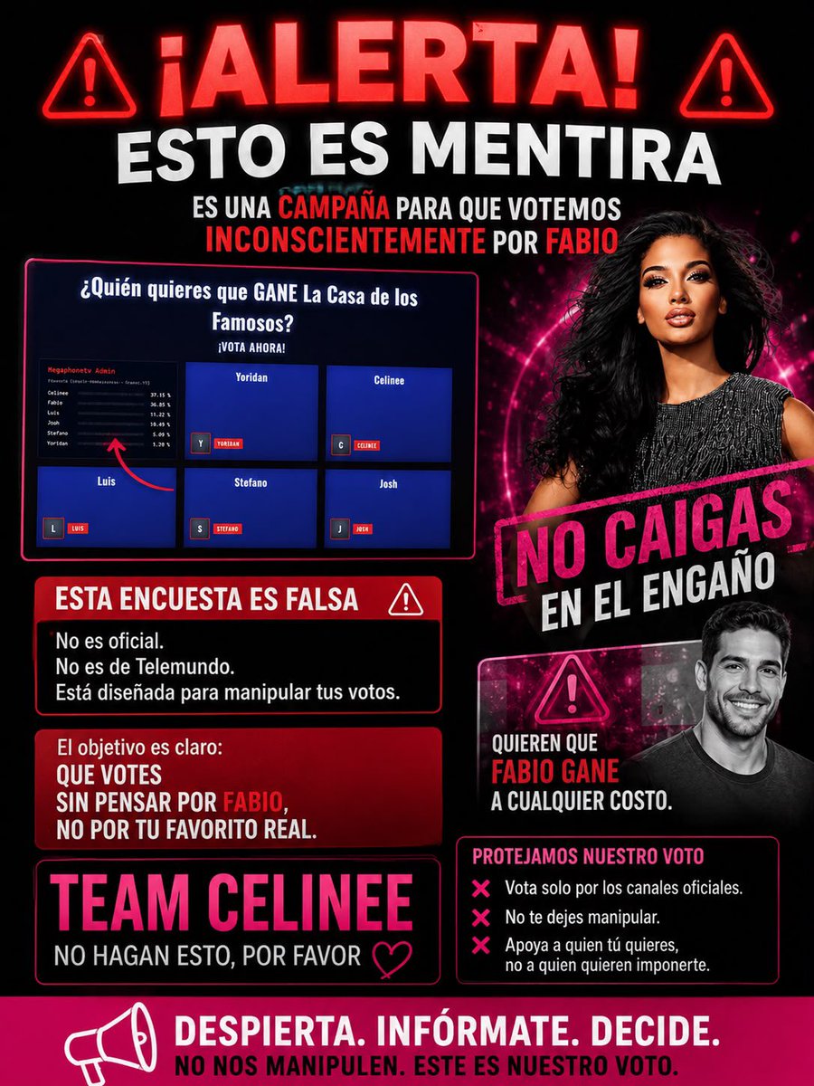 mazikennflame2's tweet photo. ATENCIÓN ‼️‼️‼️🚨
#CelineeGanadora
#LCDLF6 https://t.co/YjhDju9HNT