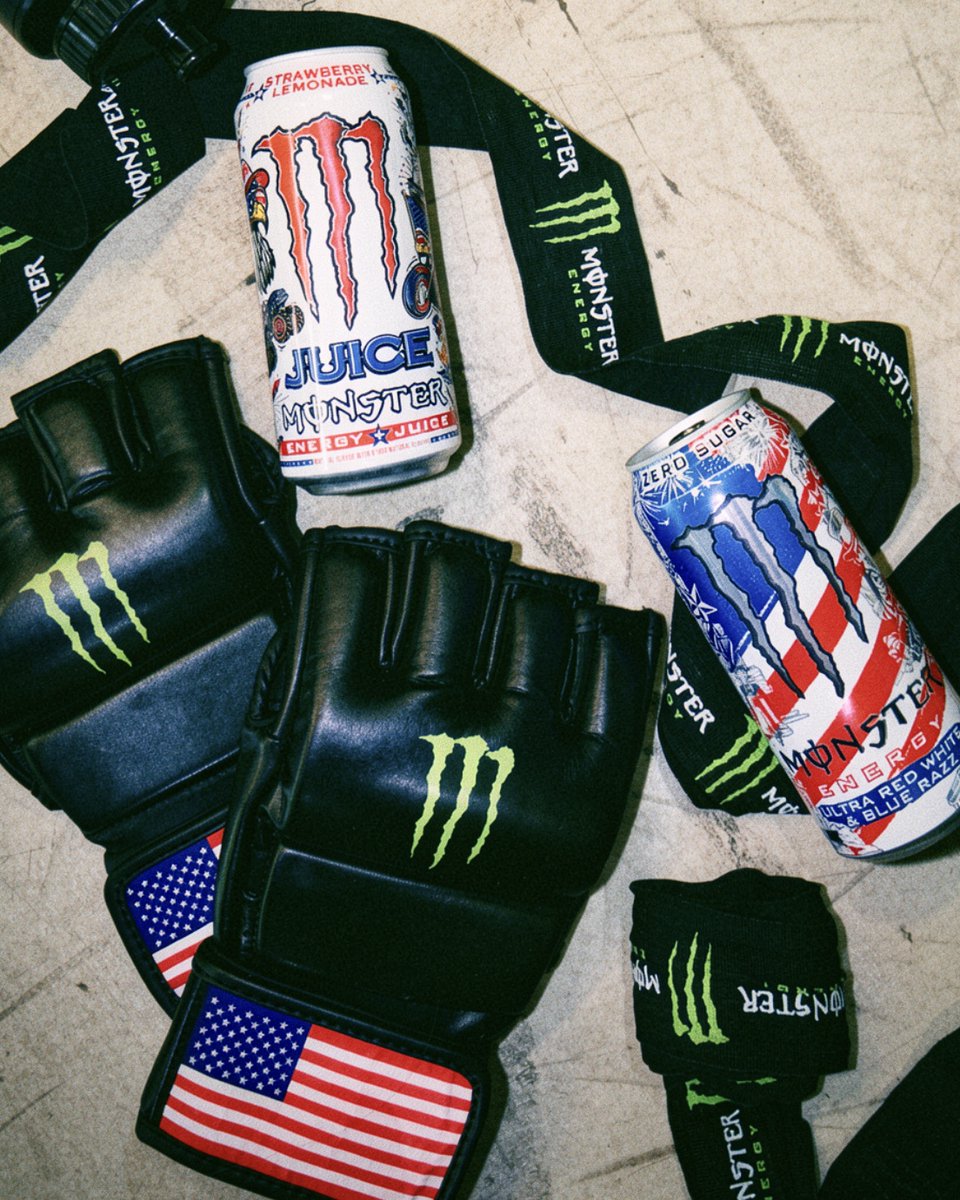 MonsterEnergy's tweet photo. fight night essentials 🇺🇸 @UFC https://t.co/E6fQXQWTya