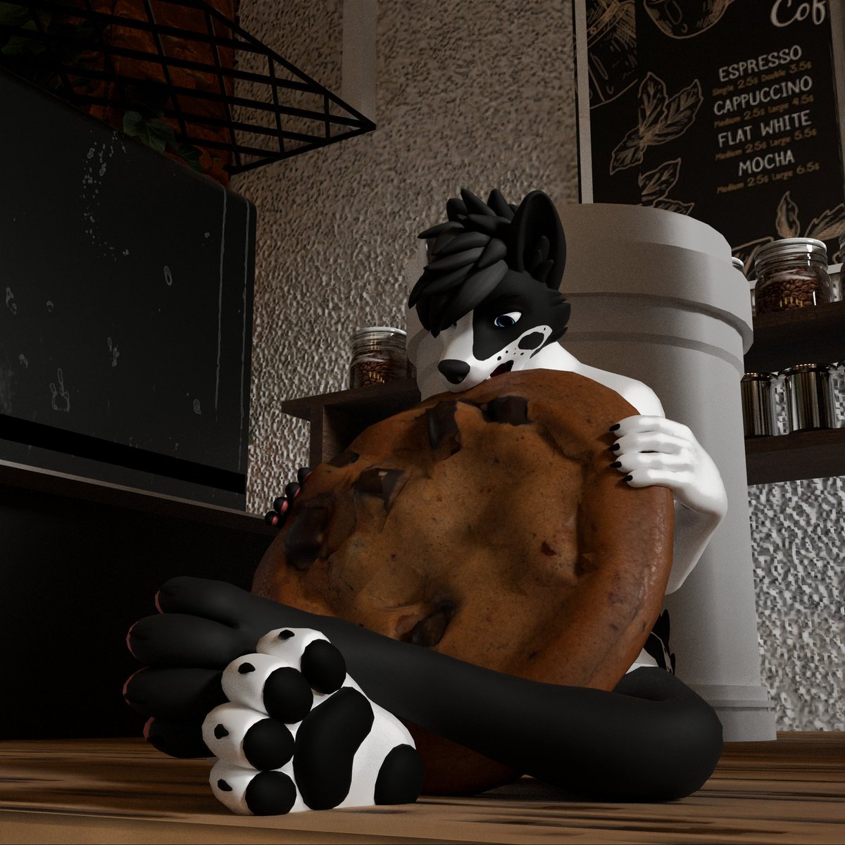 RuphyVali's tweet photo. Smol puppers wif cookie :3 https://t.co/qoOdgXBgAH