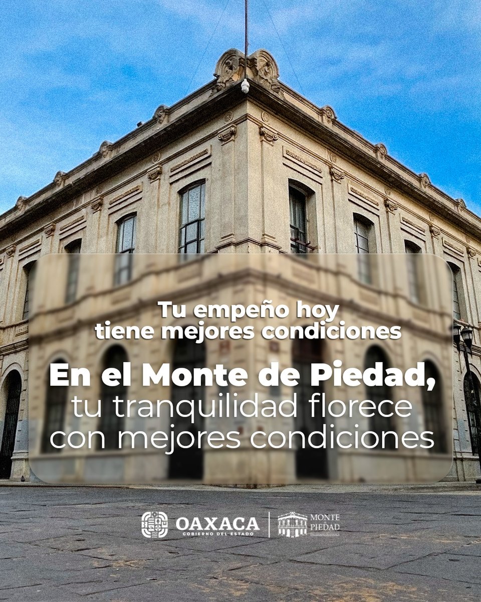 MPiedad_GobOax's tweet photo. 🟢Hoy empeñar con nosotros tiene más ventajas. Descubre nuestras nuevas políticas prendarias. 🔑

#93AñosDeConfianza #MPEO #FloreceConEmpeño #NuevasPolíticasPrendarias https://t.co/2HQnShXWru