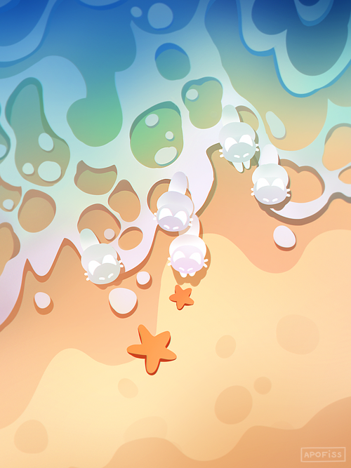 apofissx's tweet photo. Seashore🌊...arts from the last year! ^o^ https://t.co/d603rp4NM0