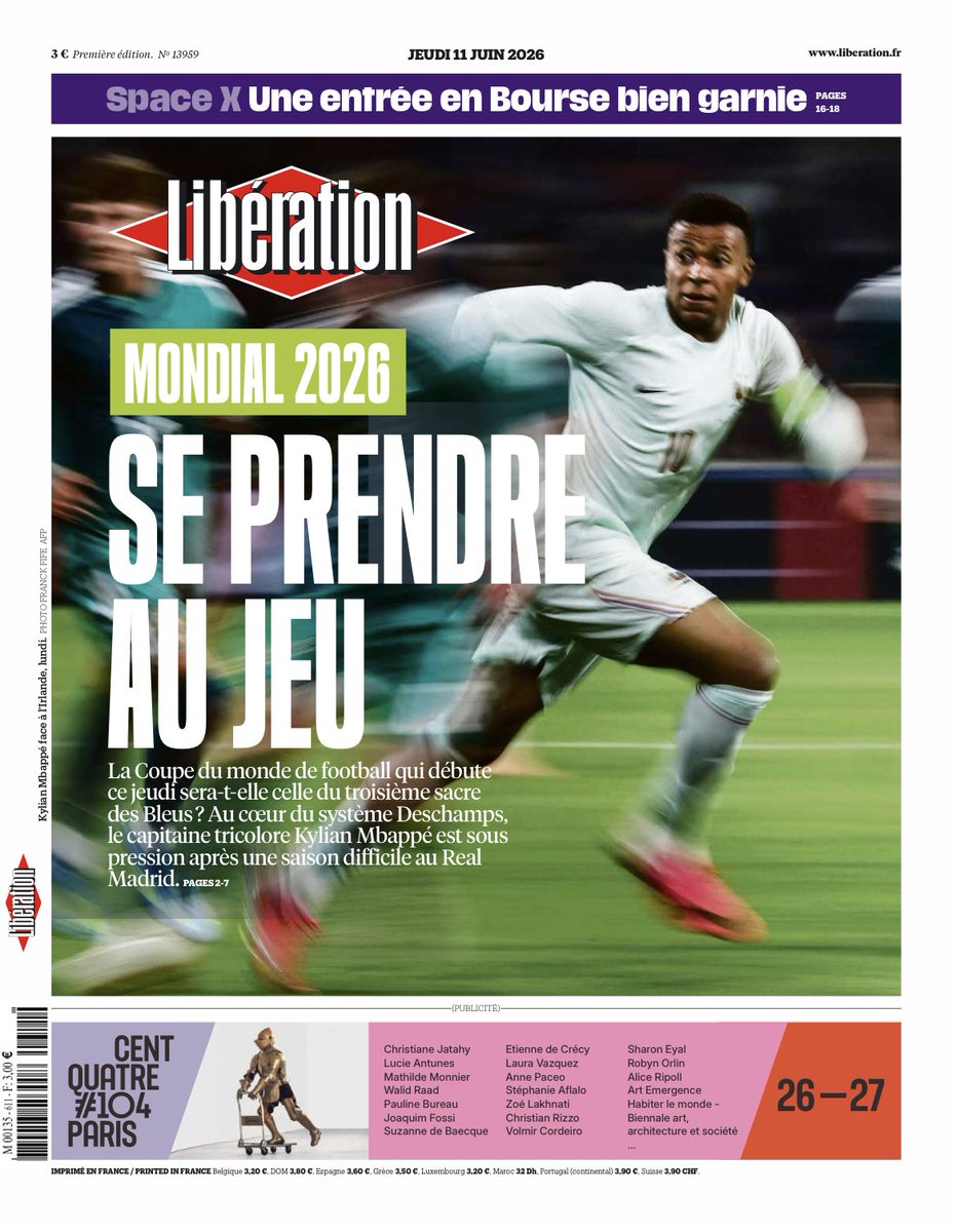 JFGuyot's tweet photo. #une @libe https://t.co/vBU7z5kE1F