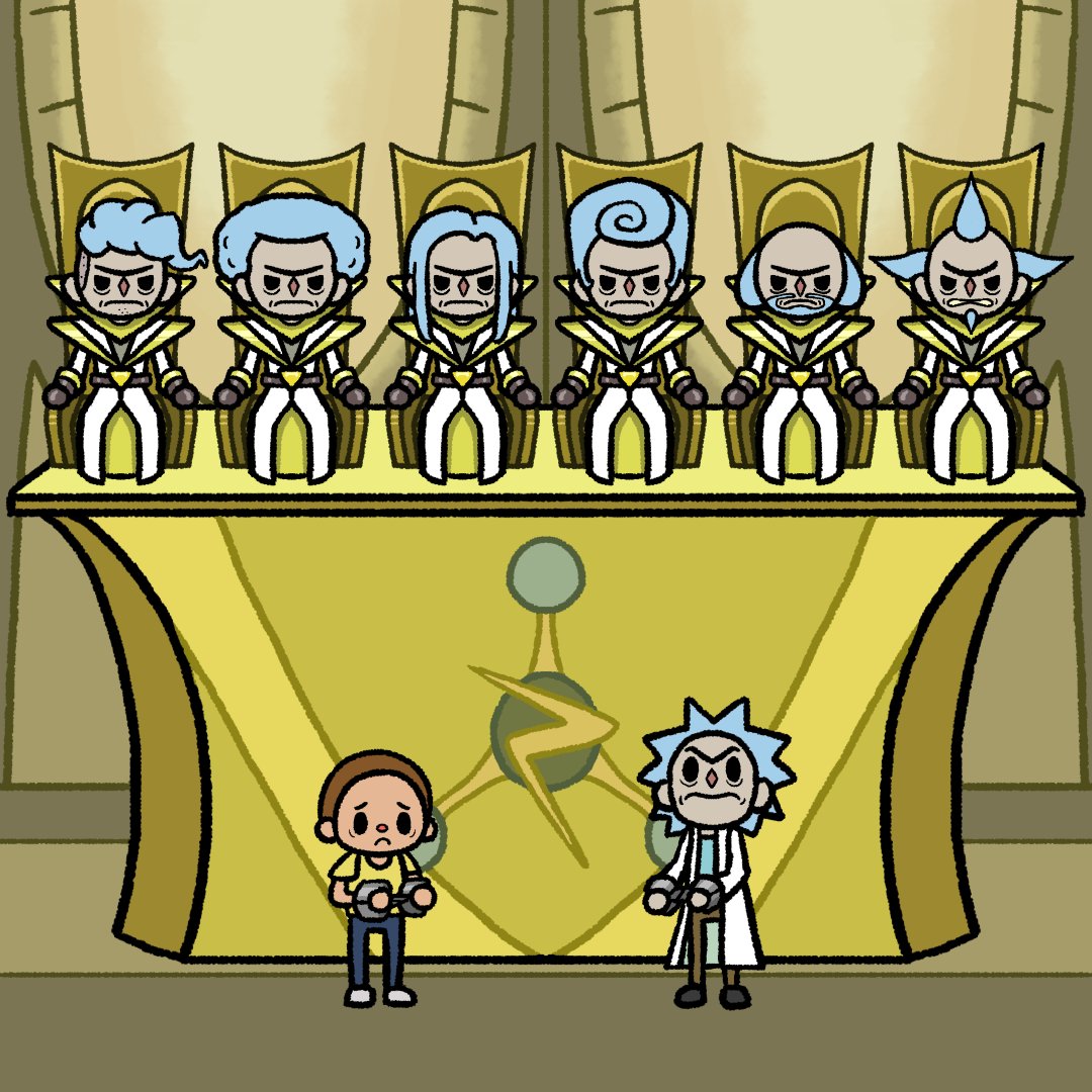 rufoustee's tweet photo. Rick and Morty is a cute show about a kid having fun with his grandpa all the time! *my evil advisor whispers in my ear* I've been informed that's not what happens in Rick and Morty. https://t.co/x2cOY00r9Q