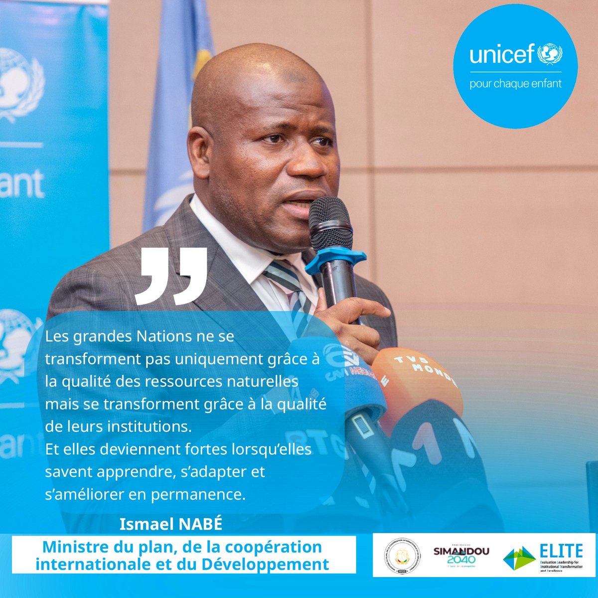 UNICEFGuinea's tweet photo. Le Premier Ministre a présidé ce matin le lancement officiel de ELITE.
Près de 80 hauts fonctionnaires et participants venus de 3 pays renforcent leurs capacités en évaluation des politiques publiques pour une meilleure prise de décision.
#UNICEFGuinee #Simandou2040 https://t.co/DdX44gTOC4