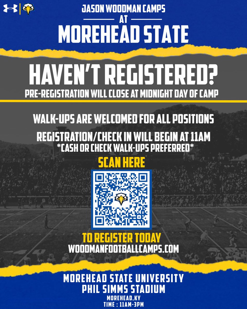 MSUEaglesFB's tweet photo. Camp #1 ✅

GREAT group of future Eagles on campus today!!

Still 2 more opportunities this week to compete!

It’s not too late to sign up‼️

https://t.co/tb4WOUoB5V https://t.co/QDvykDDQTQ