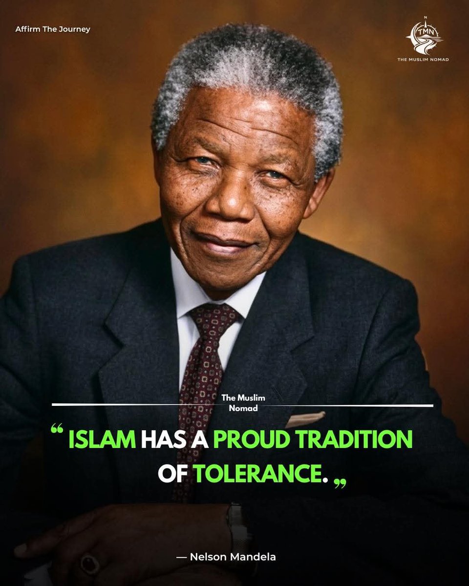 Cool_Ustaz's tweet photo. Nelson Mandela said: “Islam has a proud tradition of tolerance.”

Yet many still judge Islam by headlines instead of its teachings.

Islam doesn’t need false narratives to be exposed, it needs to be understood.

Ya Allah, let the truth of Islam reach sincere hearts and guide us to represent our Deen with wisdom and good character...