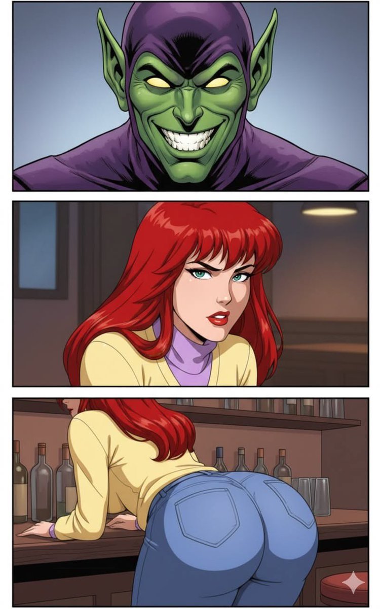 alexisgram2108's tweet photo. MJ serving looks… and the Goblin is staring 👀 https://t.co/RoO1zDAn8h