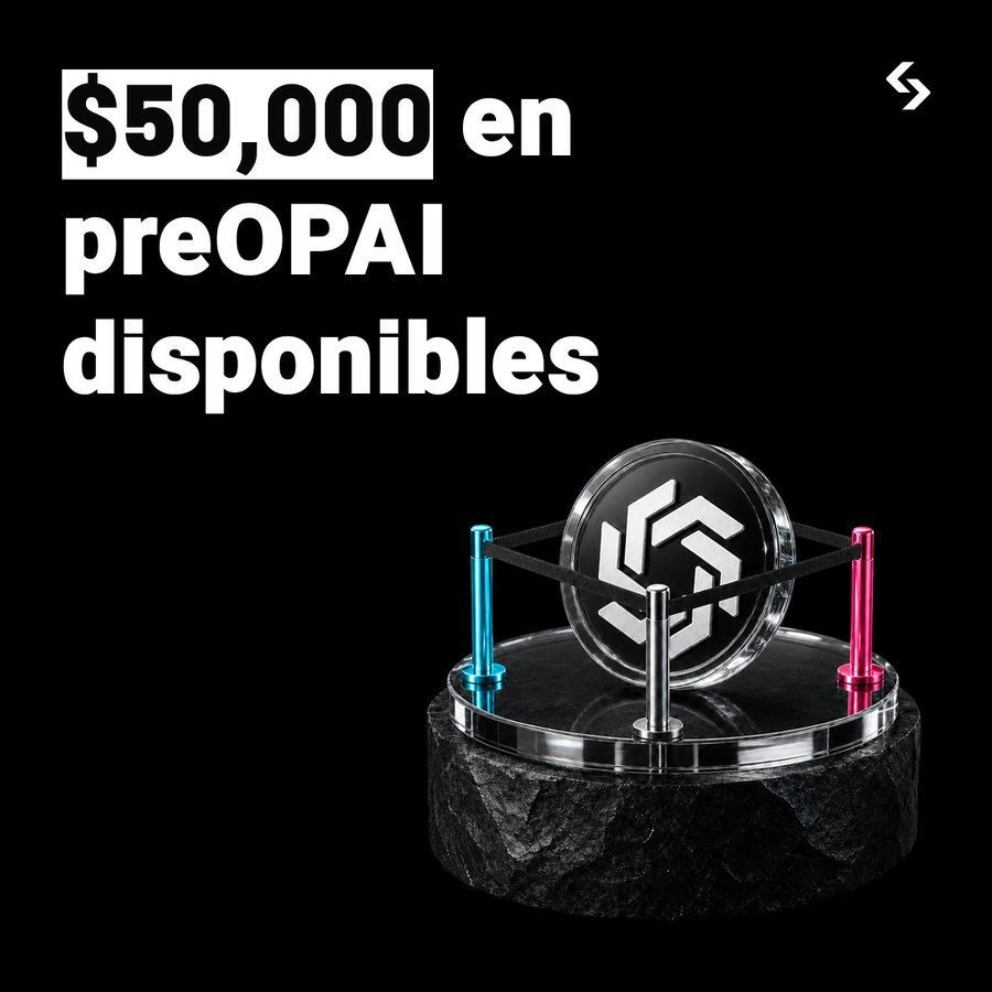 BitgetES's tweet photo. 🔥 ¡El ecosistema OpenAI te espera en Bitget! Participa por una bolsa de $50.000 en preOPAI antes de su llegada a la bolsa tradicional. ✨

Aprovecha el poder de fusionar TradFi y RWA desde un solo lugar. Deposita, haz trading con nuestro CFD o sube a rango VIP para asegurar tus recompensas.

👇 Comienza ya: https://t.co/ilCta6nAYi