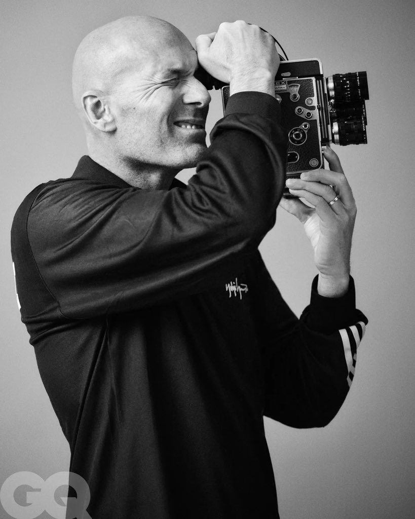 NoteSphere's tweet photo. Zinedine Zidane photographed by Txema Yeste for GQ Middle East. 2026. https://t.co/3uVqNh8SGK