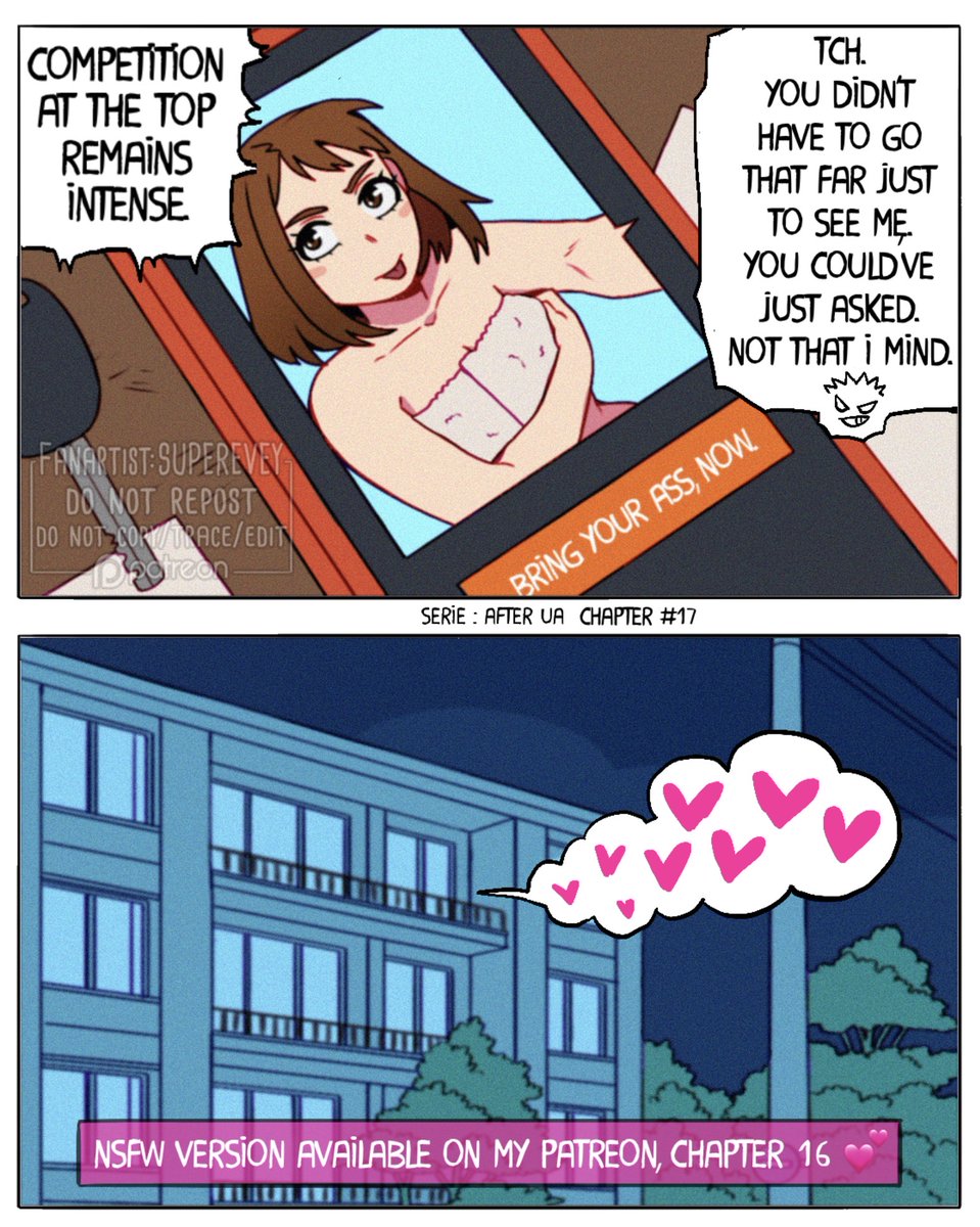 Superevey1's tweet photo. AFTER UA, CHAPTER 17, a #kacchako series !
Full chapter 16 is here : https://t.co/wYhexcsNht https://t.co/77plAa53j4