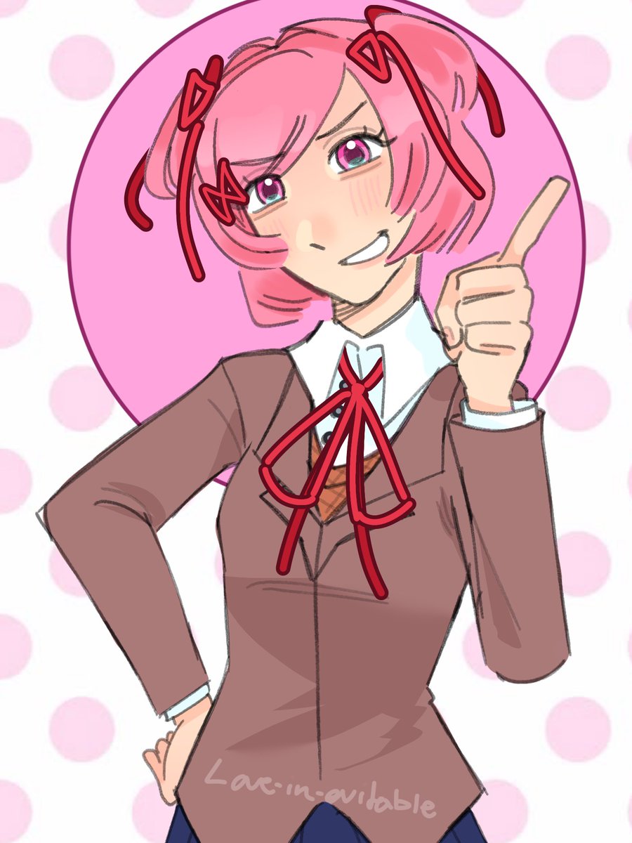 Valdeenduhh's tweet photo. #Natsuki #Art #DDLC #yeahidk https://t.co/vH9U1JIpY0