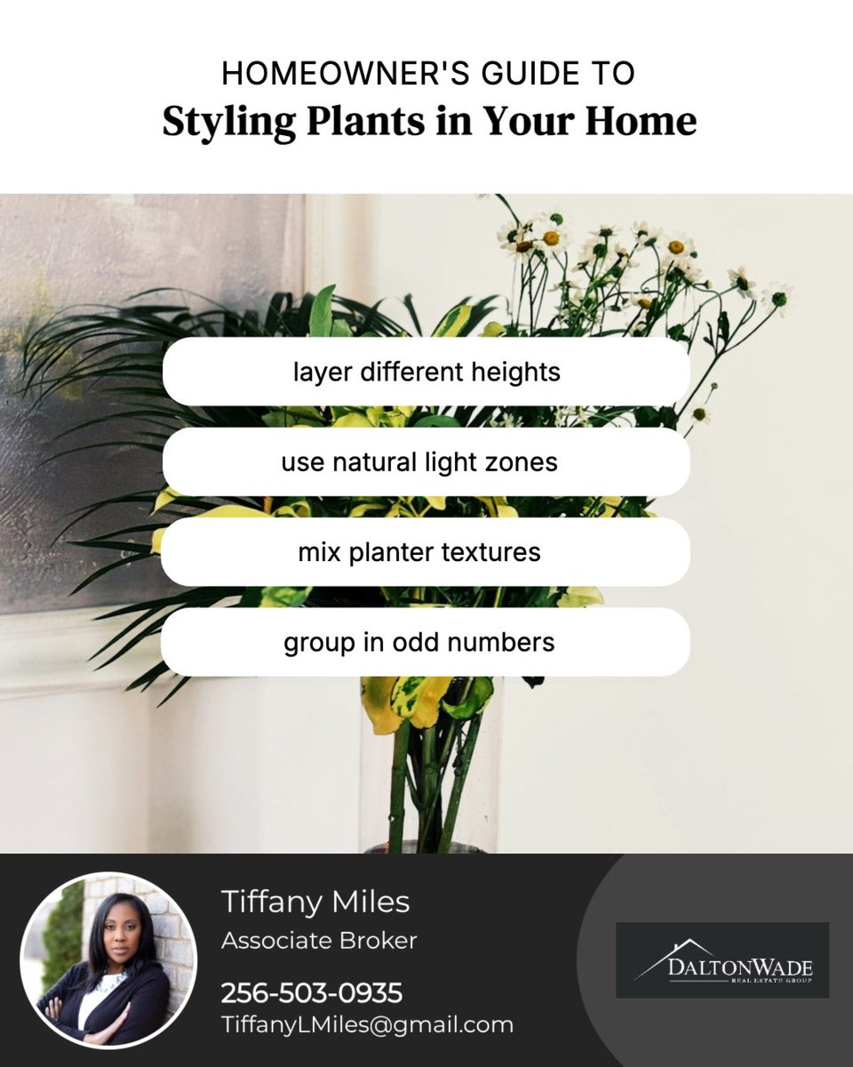 RealtorTiffanyL's tweet photo. Beyond aesthetics, indoor plants add depth, softness, and a sense of life to a home. The key is styling them so the space feels intentional rather than cluttered.

When done right, plants become part of the design, not just decoration. https://t.co/z4M6k4gfbh