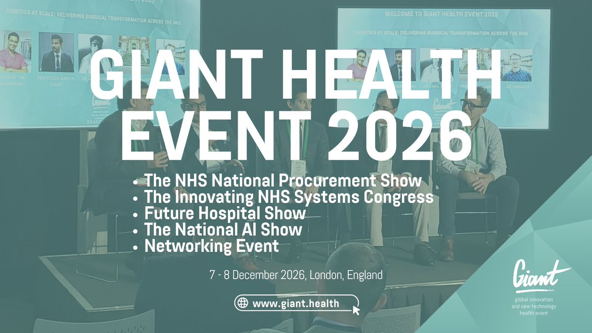 GIANT_health's tweet photo. The challenge for the #NHS is no longer whether #AI can help but how to implement it safely and at scale.
How can we move from AI experimentation to meaningful,system-wide implementation?
Join the conversation at the Future Hospital Show #GIANT2026
Ticket🎟️https://t.co/ktT1MDAVe8 https://t.co/coiNSppzZc