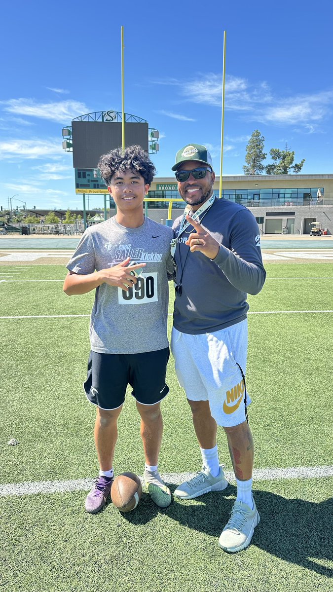 enzo_flores2026's tweet photo. I’m honored to be the Sacramento State Mega Camp Champion today. I won the Last Man Standing @ 55 yards.
Thank you to all the coaches for a great conversation especially @CoachMAustin 
Grateful to the Hornets staff, and to all the Kickers for creating an elite environment that challenged me to compete at my highest level.

Thank you @8nicknovak for helping me get ready and be at the top of my game. 

The work continues. Hungry to grow, ready to compete, and excited for what’s ahead.

@weddlesbeard @Chris_Sailer 
@CoachZacBarton 
@CoachiJACK @CoachDaPrato 
@CoachJoeLorig 
@SacHornetsFB @AztecFB @FresnoStateFB 
@SanJoseStateFB 
@oregonfootball 
@CoachFarrarMesa 

#CampChampion #Kicker #SpecialTeams #StudentAthlete #D1Prospect #TrustTheProcess #NextLevel
@Coach_AAnand @NAU_Football