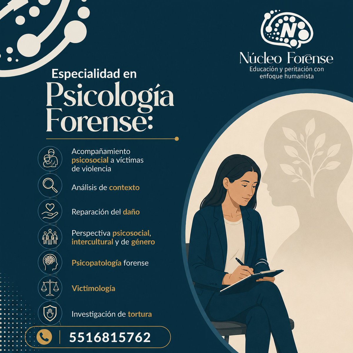 nucleo_forense's tweet photo. Te presentamos algunos de los servicios destacados en Psicología Forense. https://t.co/1Y5fmfFilj