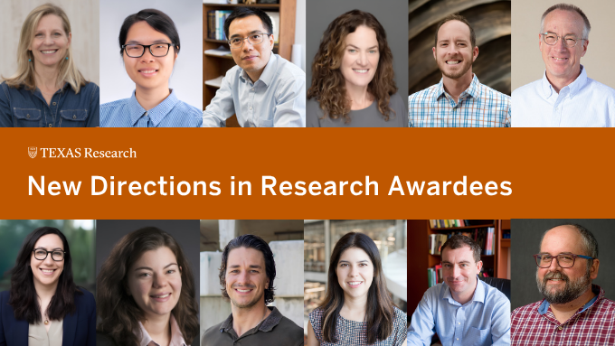 UTexasResearch's tweet photo. Eleven New Directions in Research projects are taking shape across UT.

Their work spans artificial intelligence and historical research, geothermal energy systems, microplastics, gravitational wave modeling, dementia, family support interventions, marine nutrition, cardiac tissue repair and critical mineral separations.

📖 Read more: https://t.co/7Drd4XATsK

#TexasResearch #WhatStartsHere #ItStartsWithResearch