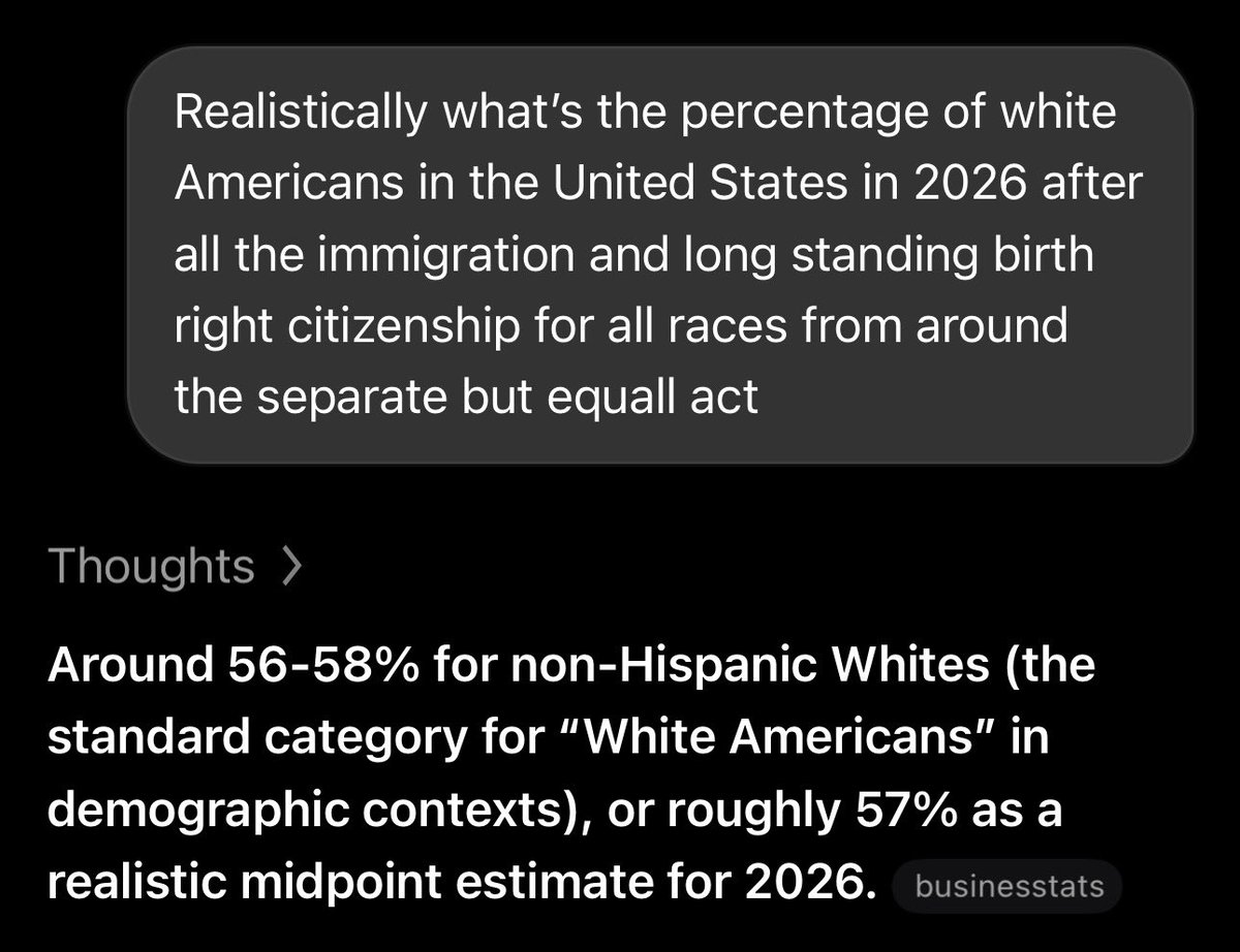 Robotuses's tweet photo. @ChudTheBuilder @Asmongold @elonmusk is this true ? So by the end of 2027-2028 it will no longer be a “white nationalist country” https://t.co/jWptolykpD