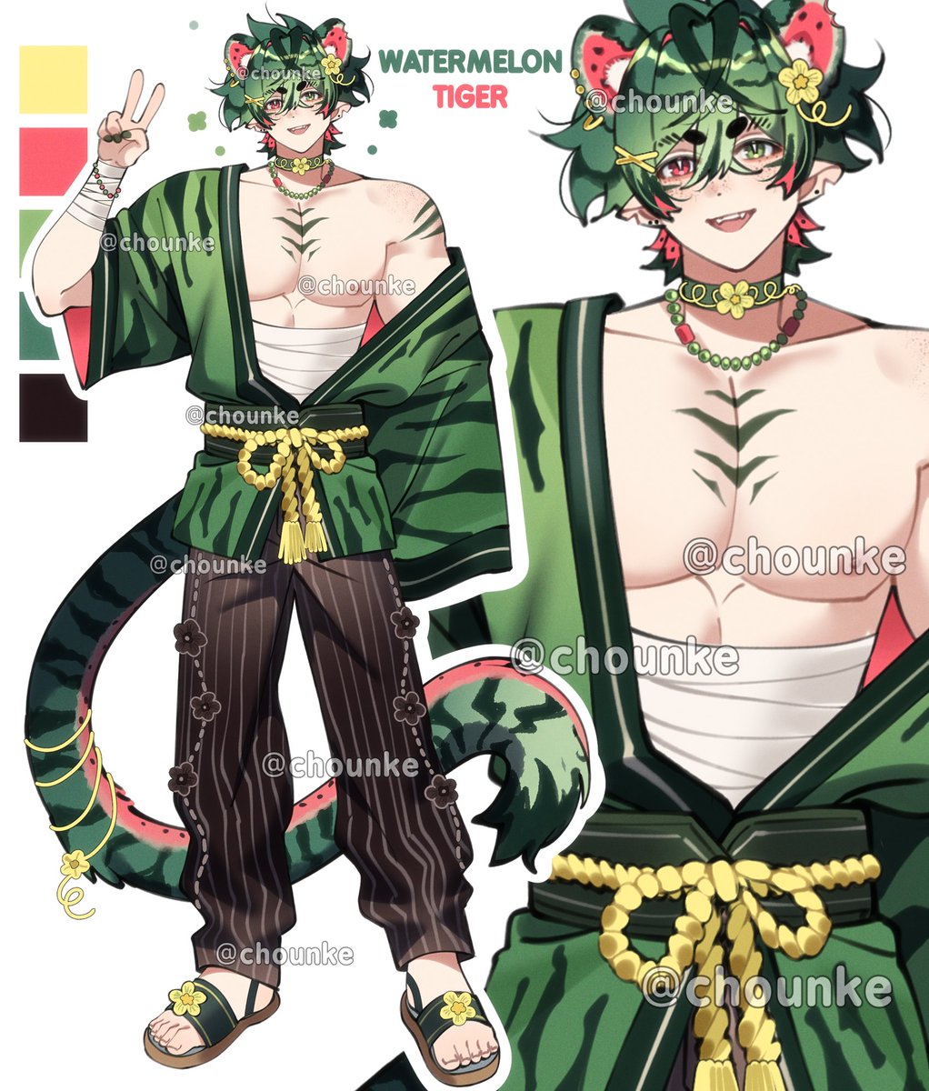 chouNke's tweet photo. Watermelon Tiger🐯🍉

160eur(commercial use included)
DM if interested!💚 https://t.co/Qz04Ufzq0l