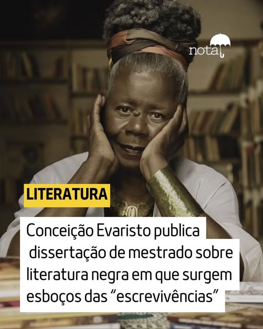jornalnota's tweet photo. INSPIRAÇÃO! 🚨Conceição Evaristo decidiu publicar sua dissertação de mestrado, defendida em 1990 na PUC-Rio. A autora irá realizar esta publicação com a editora Pallas com o título “Literatura Negra: uma poética de nossa afro-brasilidade”.

A publicação do trabalho científico de Dona Conceição Evaristo é uma das bases teóricas construídas pela autora que vem desenvolvendo sua escrita e sua contribuição para a literatura brasileira feita por mulheres negras.

Neste trabalho Dona Conceição Evaristo investiga nesta pesquisa a construção da identidade literária afro-brasileira e como a escrita negra é um meio de resistência preservação de memória e reafirmação das culturas dos povos negros.

É com base nesse texto, que surgem as primeiras fagulhas da criação do conceito escrevivência, que hoje permeia toda a obra de Dona Conceição registrando a importância da escrita na tradução das vivências e experiências de pessoas negras, na medida em que corpo e narrativa são indissociáveis.

Leia a matéria completa:
https://t.co/kITqKMyAH8