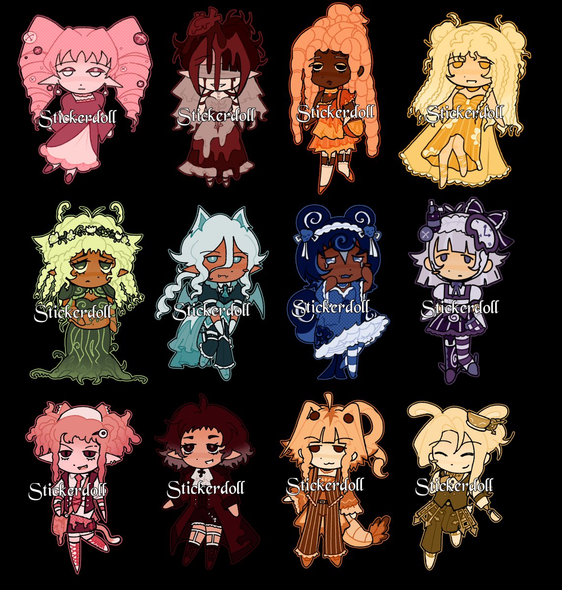 stickerdoll's tweet photo. Designs I made for June! https://t.co/g5LG8KHawo