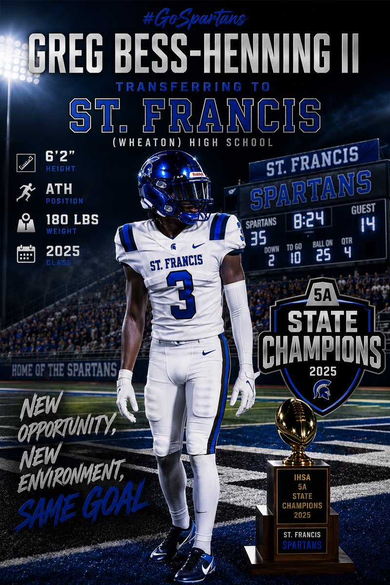 GBessHenningII's tweet photo. I would like to say thank you to my friends, coaches and teachers, and everyone at Carmel Catholic High School who has helped me grow both as a student-athlete and as a person. I enjoyed every moment over the past 2 years. 

I will be transferring to St.Francis H.S for the upcoming school year. 🔹#ALLIN ▫️
@EDGYTIM @sloche_o @PrepRedzoneIL @DeepDishFB @offsznbrand @SFHSFBWheaton @LemmingReport