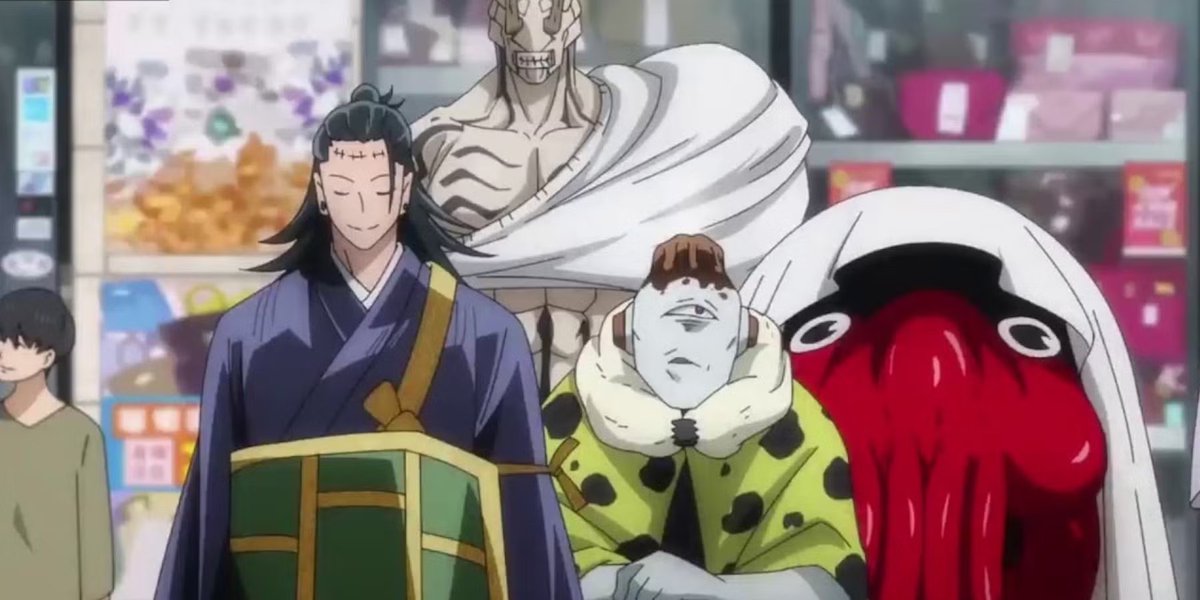 BIGKUROURUSHI's tweet photo. even though they don't appear much, the disaster curses (plus choso and kenjaku) gotta be one of my favourite villain groups of all time. they're all so memorable 🥹🥹 https://t.co/jiTTkS2JNL