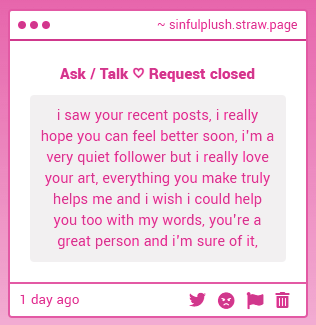 sinfulplush's tweet photo. hii sorry if i make anyone worried for my recent break down,, im okay now it's getting a bit better!!^_^ https://t.co/HwMMoWL22m