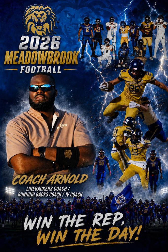 Meadowbrook_FB's tweet photo. Coach Arnold joins our JV staff as the  linebackers and running backs coach. https://t.co/mN61KyZeyR