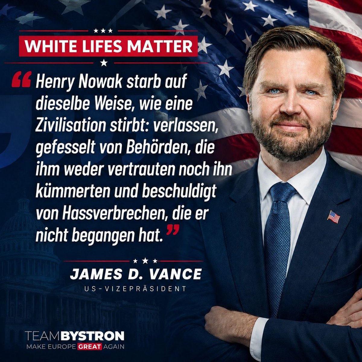 PetrBystronAfD's tweet photo. Endlich ein Staatsmann, der den abscheulichen Mord an Henry Nowak thematisiert. https://t.co/9RZWP2fIGf