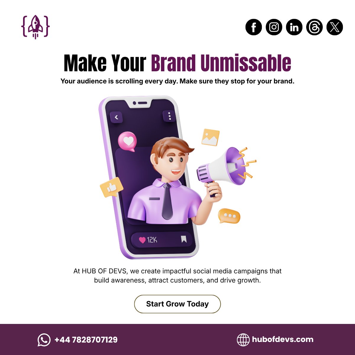 DevsOf64231's tweet photo. 🚀 Your audience scrolls every day.

Make sure they stop for your brand.

At HUB OF DEVS, we create social media strategies that boost visibility, engagement, and growth.

📈 More Reach
🎯 Better Targeting
💡 Stronger Brand Presence
#HubOfDevs #SocialMediaMarketing #BrandGrowth https://t.co/tgCc0oLgQH
