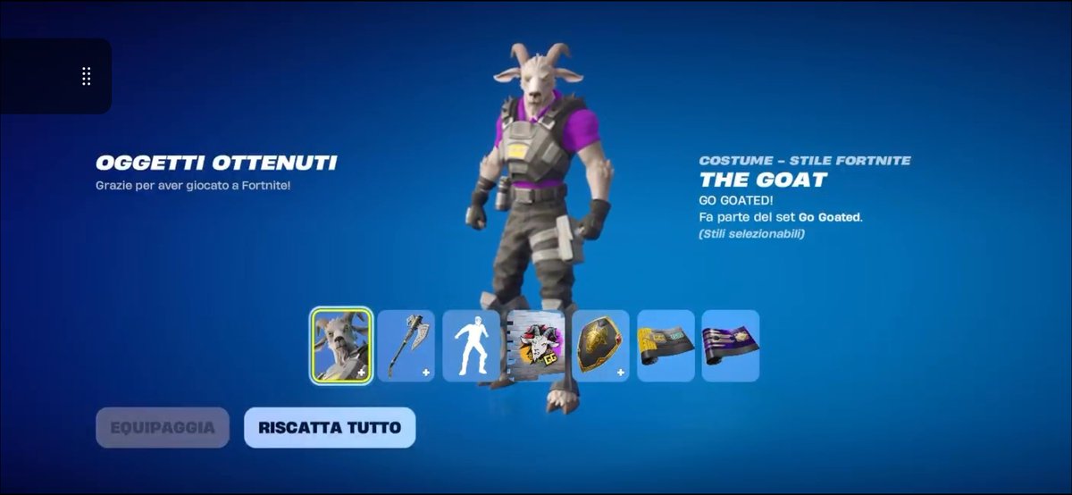 CapoOnX's tweet photo. Huge W! Thank you so much @GoGoated for the bundle. I really appreciate it 🐐❤️#Fortnite https://t.co/qyfe1ahb5N